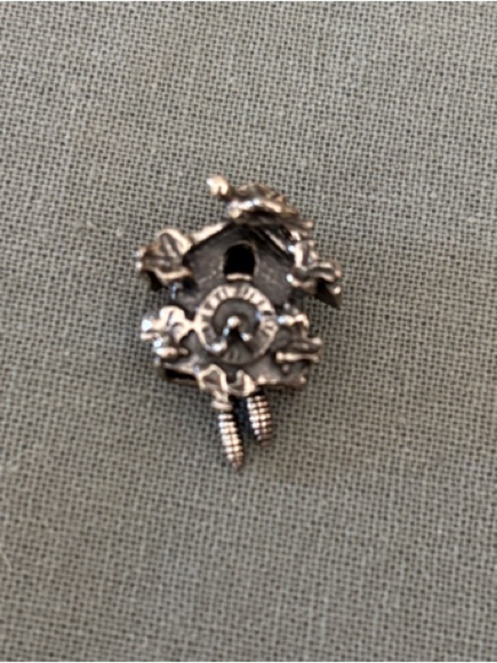 Silver Clock Charm - Picture 2 of 4